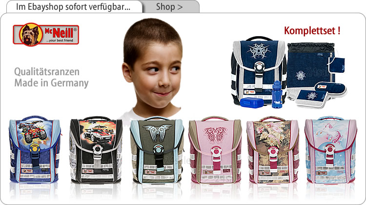 Alle McNeill Schulranzen Komplettset im Ebayshop > klick >