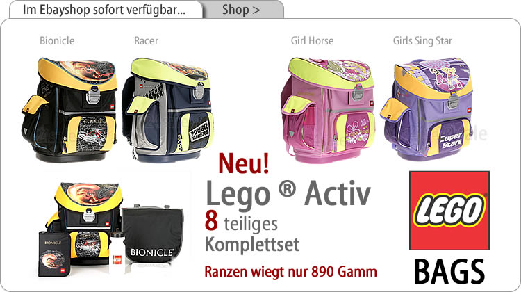 Zum EBAYSHOP alle LEGO Schulranzen / Taschen sehen > klick >