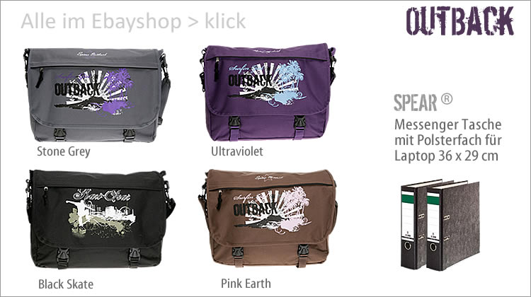 Alle OUT BACK Messenger LAptoptaschen sehen > klick >
