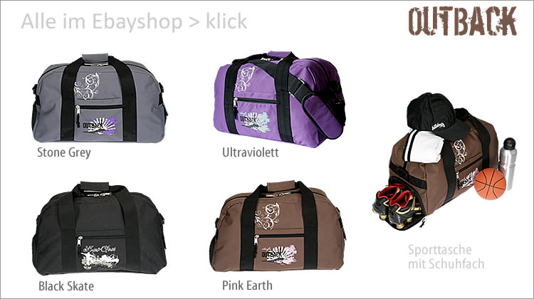 Alle Sporttaschen OUTBACK und GEAR sehen > klick >