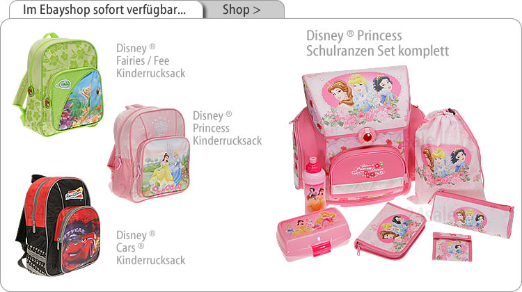 Alle DISNEY Schulranzen / Kinderrucksack Sets im EBAYSHOP > klick >