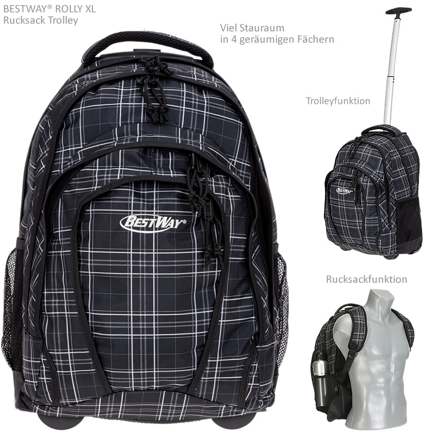 Trolley Rucksack Rolly XL Schultrolley Trolly Rucksacktrolley 40133