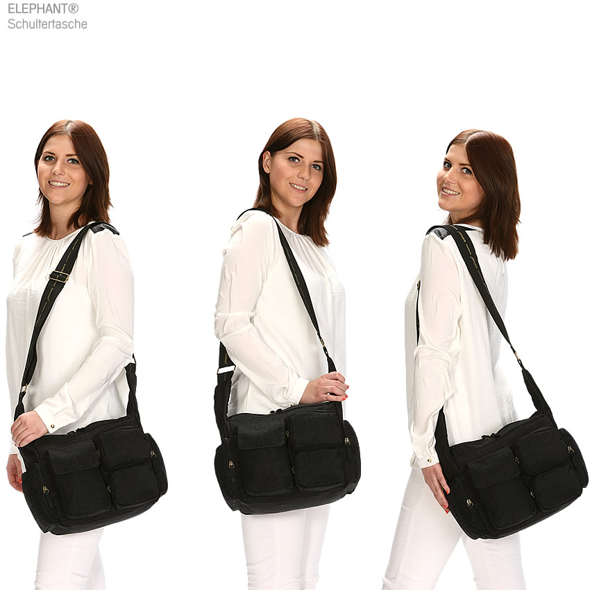 Tasche ELEPHANT DAY BAG Schultertasche Bürotasche Umhängetasche Nylon AUSWAHL